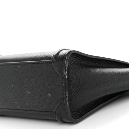 Celine Drummed Calfskin Nano Luggage Black 9 of 10