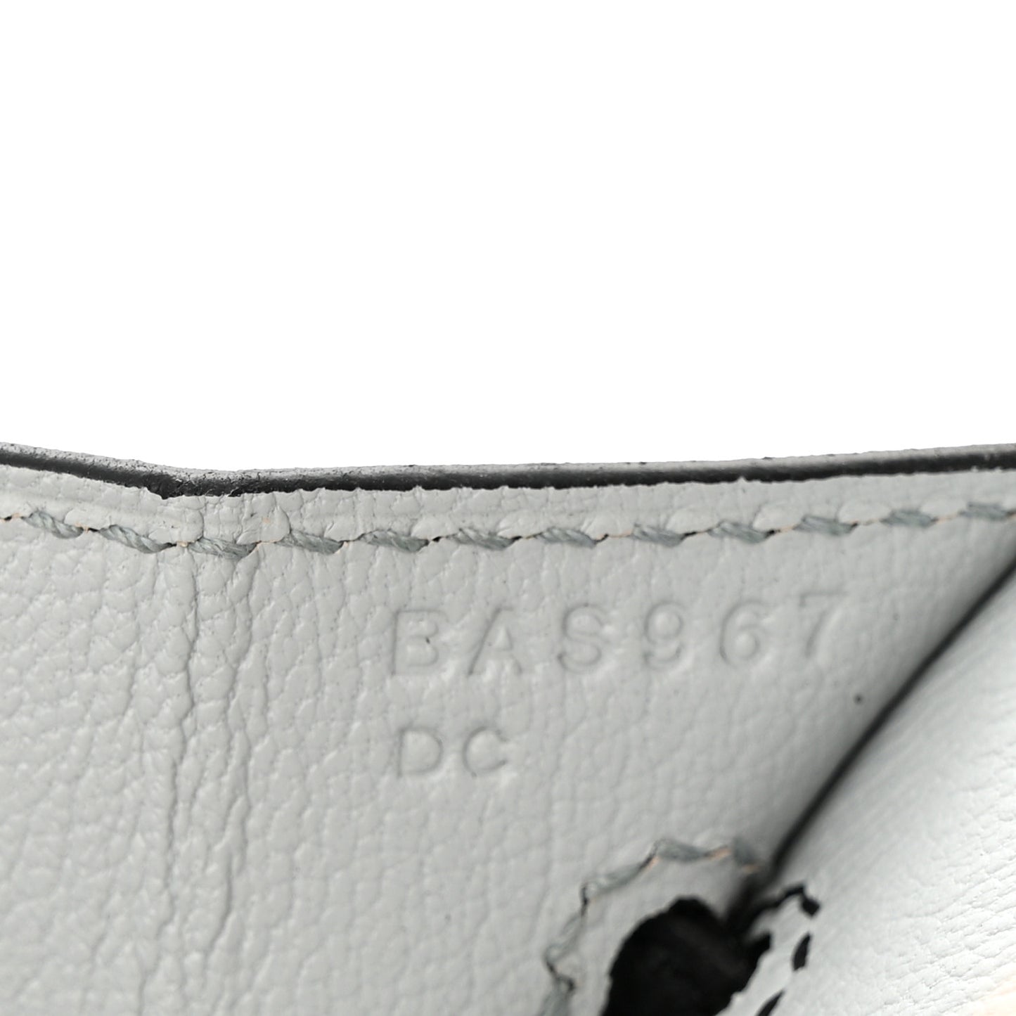 Epsom Horseshoe Birkin Sellier 25 Black Bleu Pale