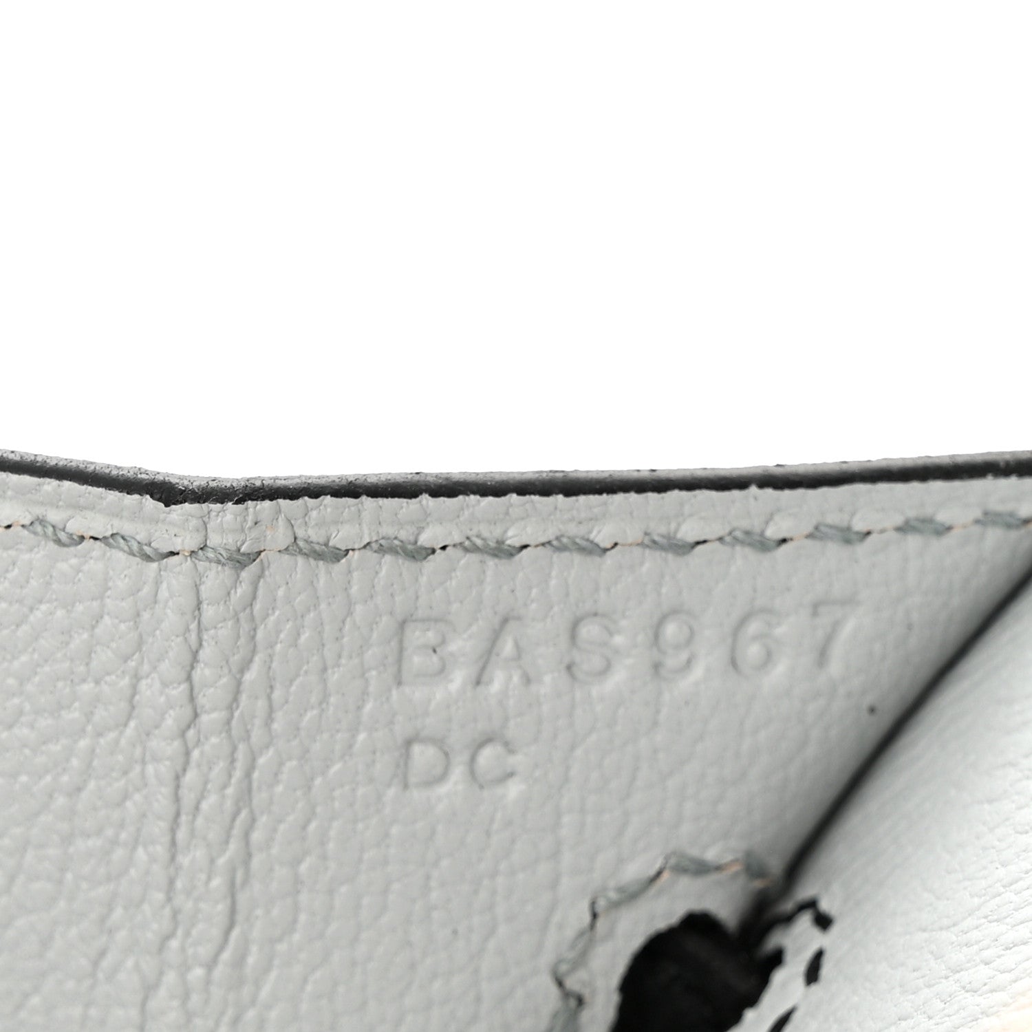 Hermes Epsom Horseshoe Birkin Sellier 25 Black Bleu Pale 7 of 11