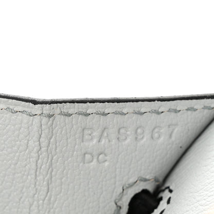 Hermes Epsom Horseshoe Birkin Sellier 25 Black Bleu Pale 7 of 11