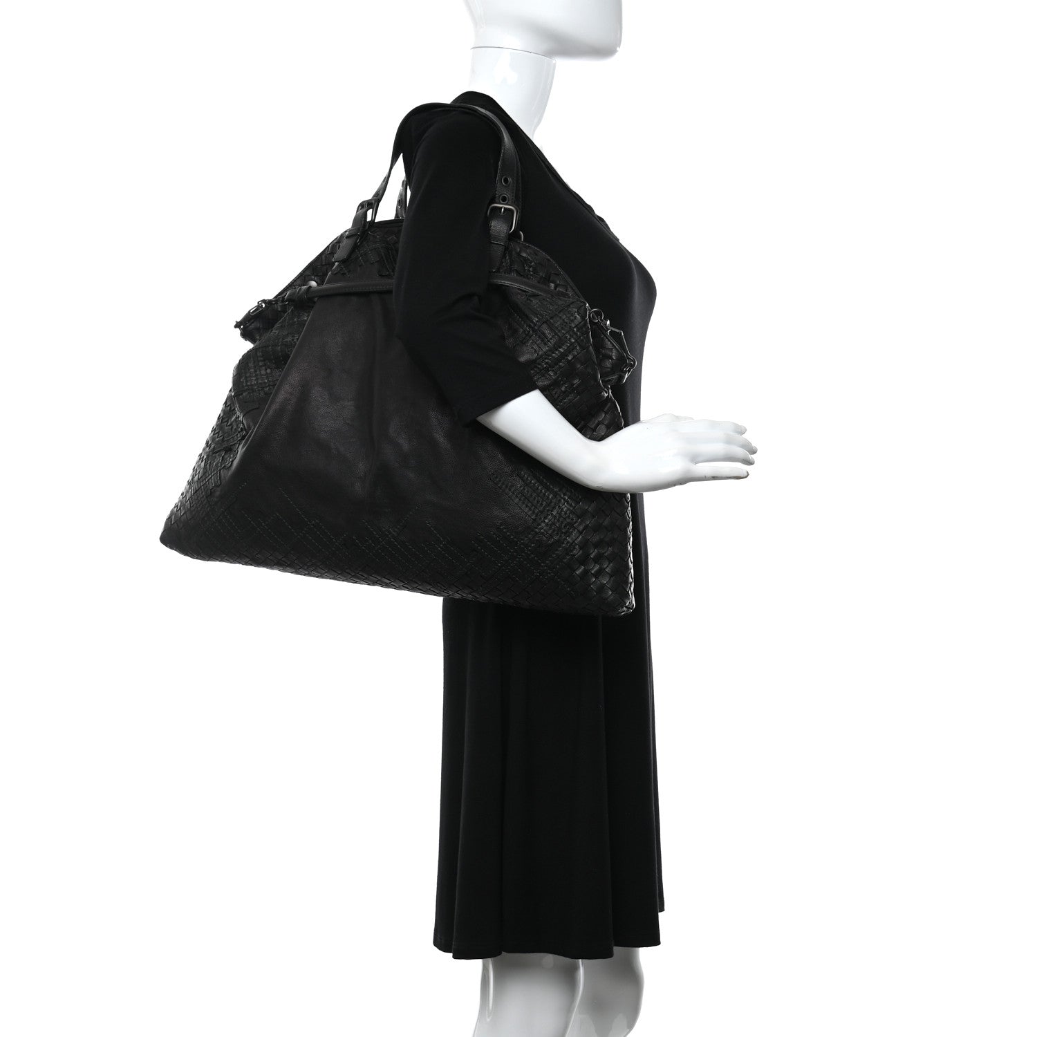 Bottega Veneta Nappa Intrecciato Maxi Convertible Tote Brown 2 of 13