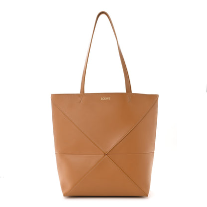 Loewe Shiny Calfskin Medium Puzzle Fold Tote Warm Desert 1 of 10
