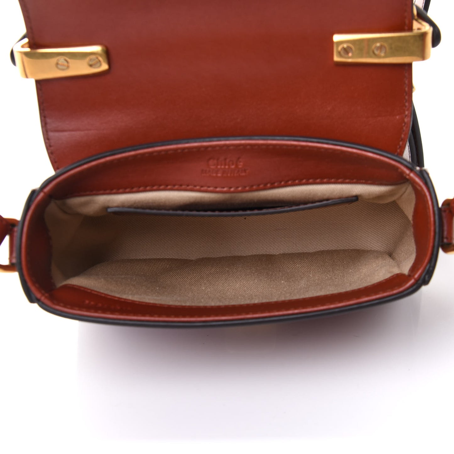 Calfskin Crocodile Embossed Mini C Bag Cement Pink Caramel