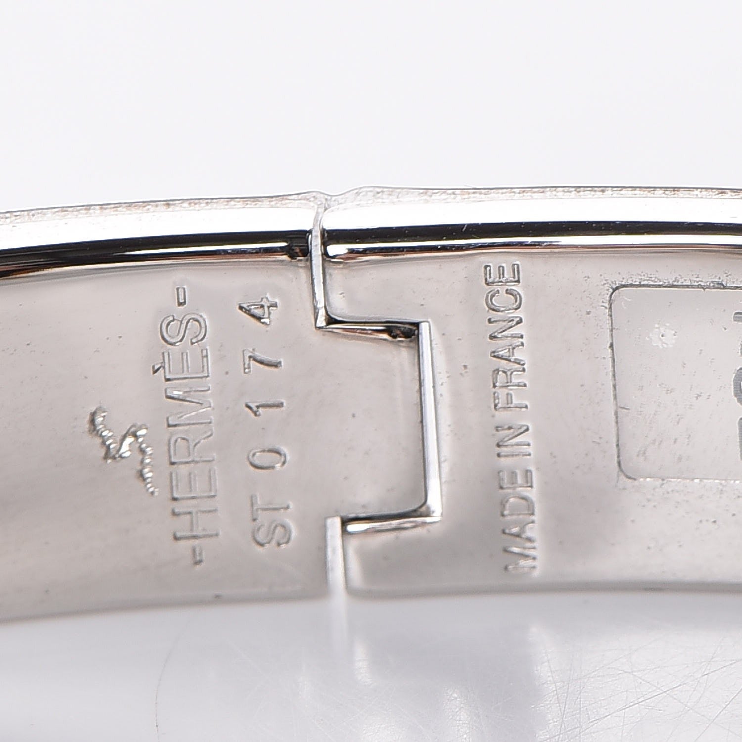 Hermes Enamel Narrow Clic Clac H Bracelet GM Bleu Cielo 5 of 5