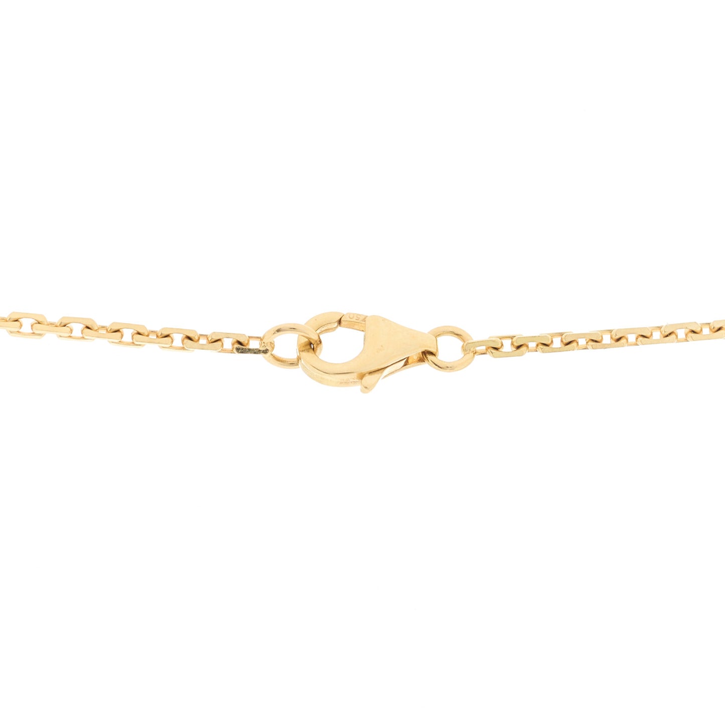 18K Yellow Gold 3 Diamonds LOVE Pendant Necklace