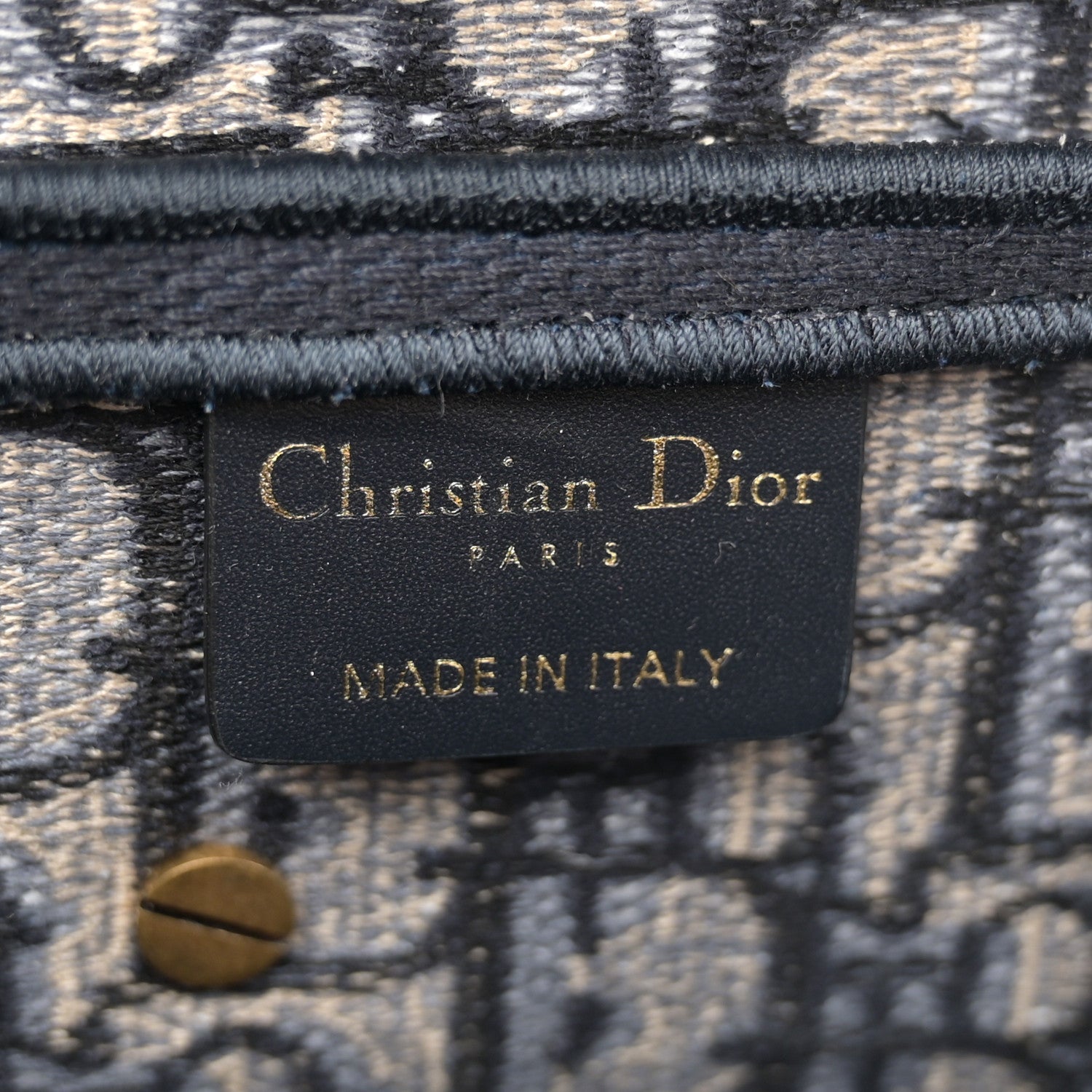 Christian Dior Oblique Embroidered Saddle Bag Blue 5 of 11