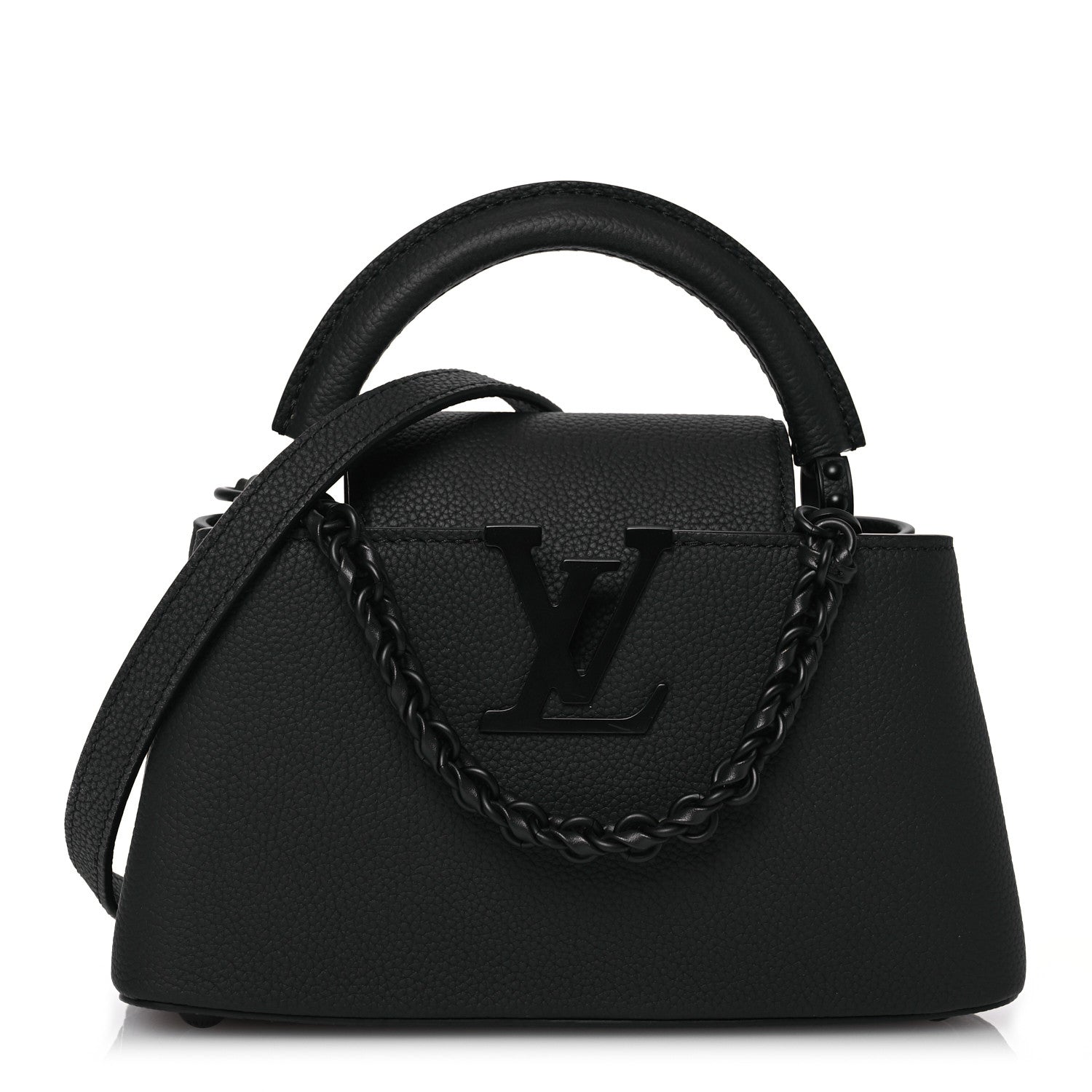 Louis Vuitton Taurillon Capucines East West Mini Matte Black 1 of 17