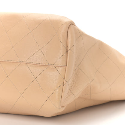 Chanel Caviar Stitched Large Shopping Tote Beige 9 of 12