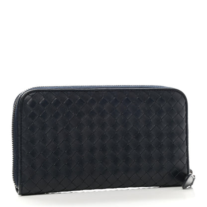 Bottega Veneta Nappa Intrecciato Zip Around Wallet Denim 2 of 7