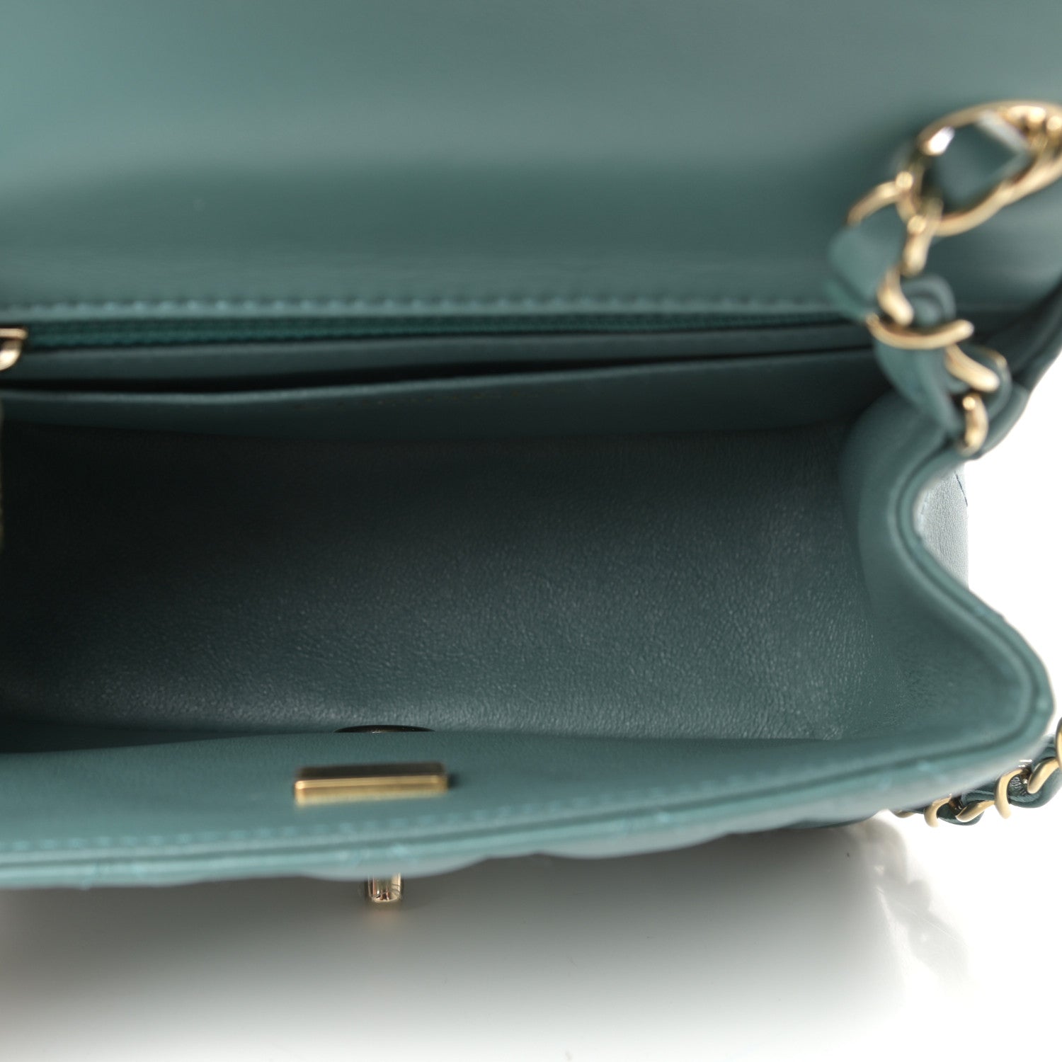 Chanel Lambskin Quilted Mini Square Flap Green 5 of 11