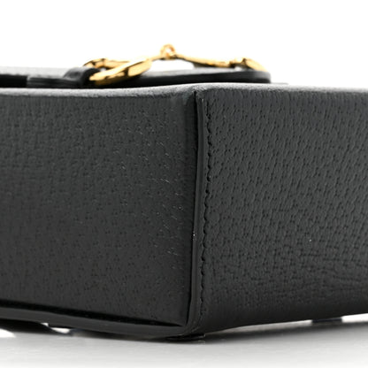 Gucci Dollar Calfskin Vertical Horsebit 1955 Crossbody Bag Black 10 of 14