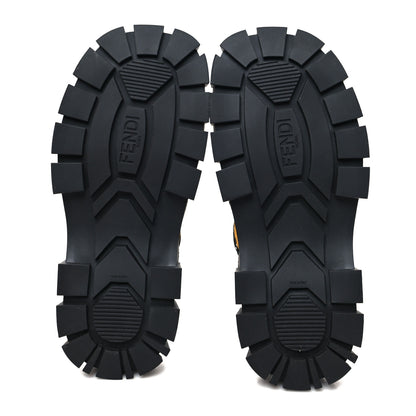Fendi Technical Fabric Jacquard Mesh FF Mens Fendi Force Slingback Sandals 6 Black Grigio 6 of 10