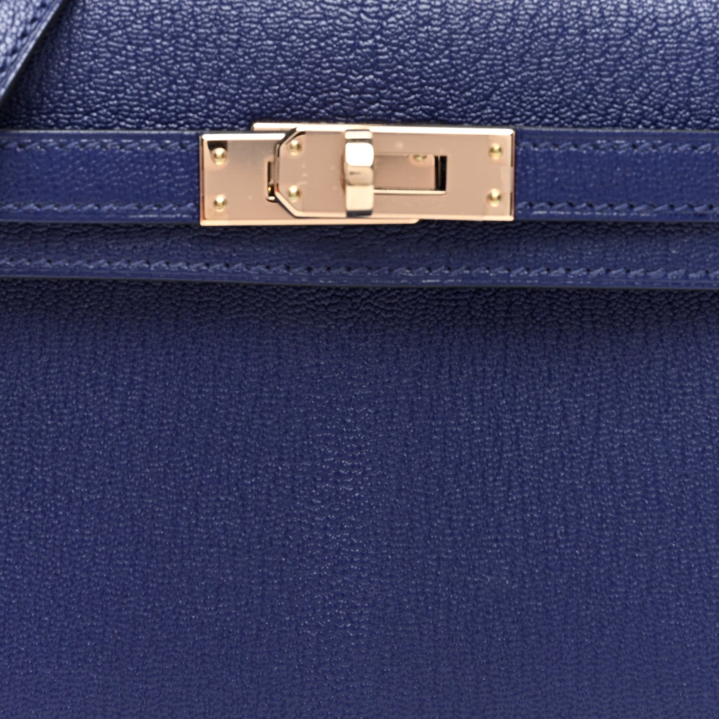 Chevre Mysore Horseshoe Mini Kelly Sellier 20 Bleu Encre Rose Pourpre