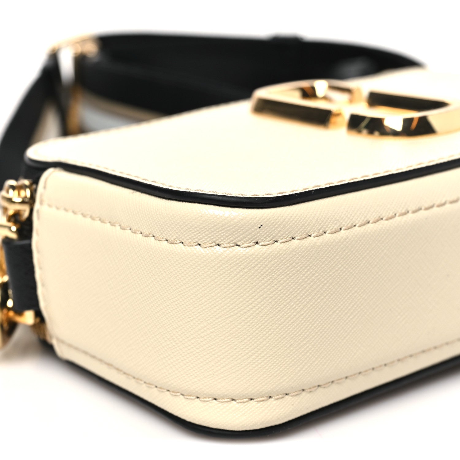 Marc Jacobs Saffiano Small Snapshot Camera Bag Cloud White