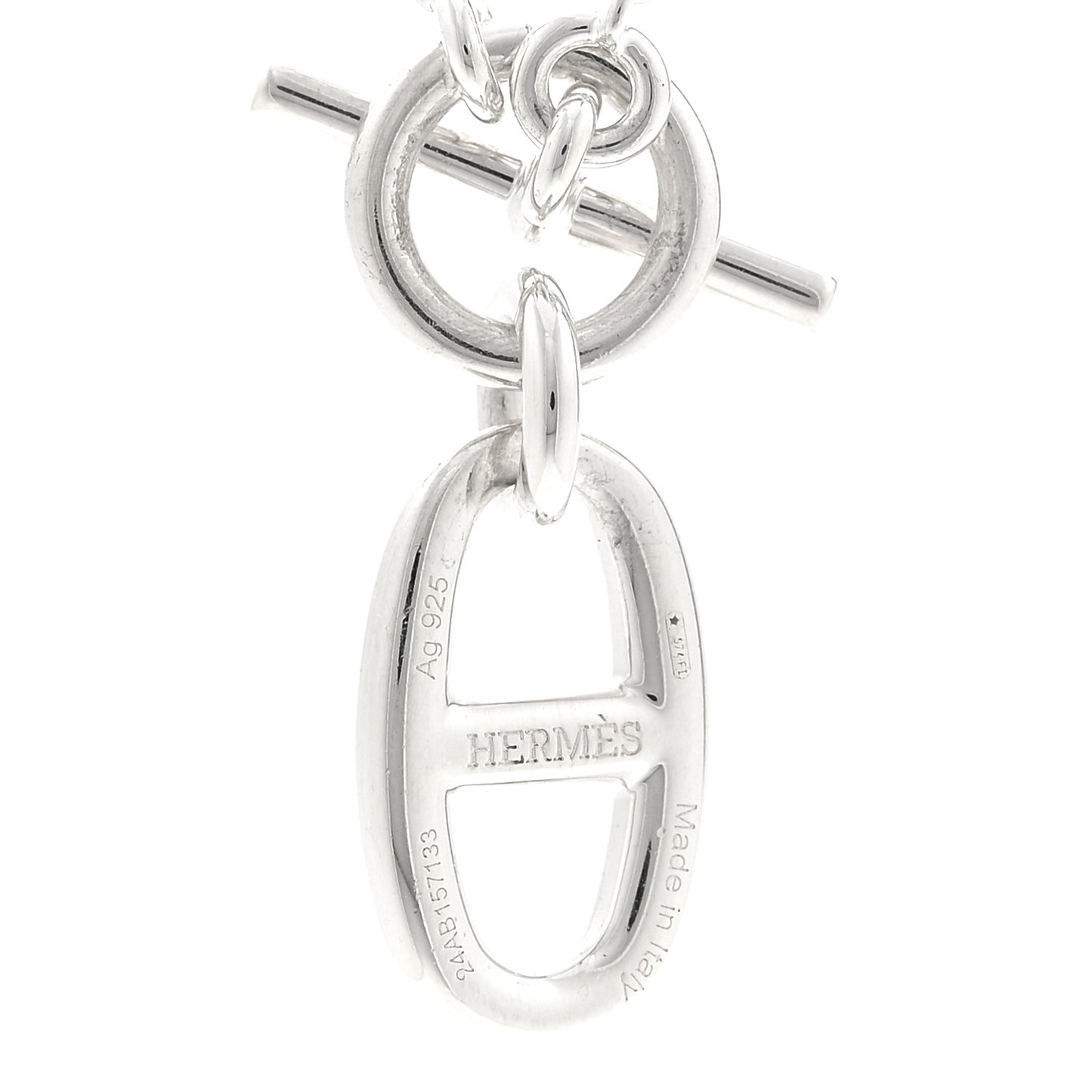 Sterling Silver Amulette Chaine d'Ancre Necklace