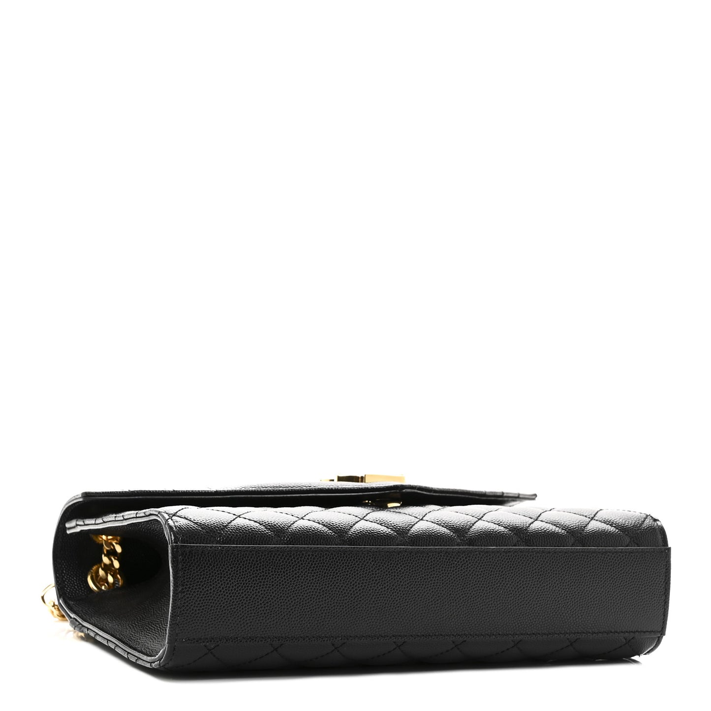 Grain De Poudre Textured Mixed Matelasse Triquilt Medium Monogram Satchel Black