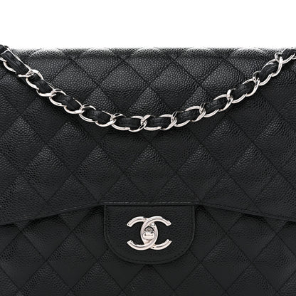 Chanel Caviar Quilted Jumbo Double Flap Black 8 of 13