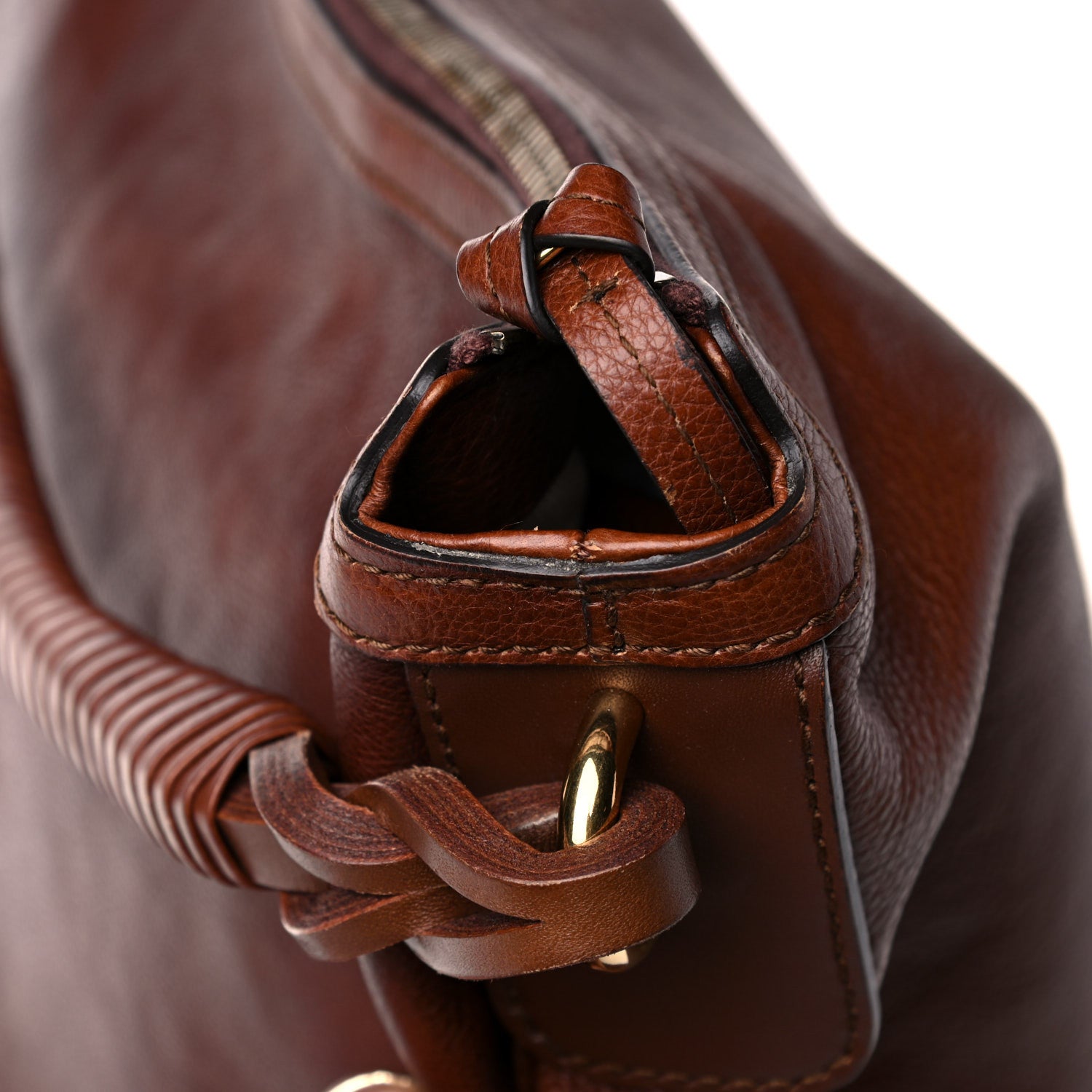 Gucci Calfskin Twist Strap Hobo Brown 20 of 23
