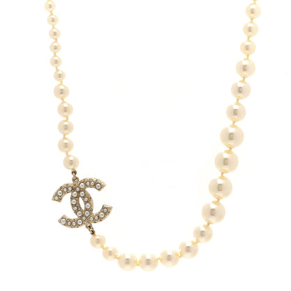 Chanel Pearl CC 100th Anniversary Necklace Light Gold 1 of 7
