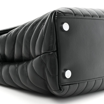 Saint Laurent Calfskin Y Quilted Monogram Large Loulou Chain Satchel Black 12 of 16