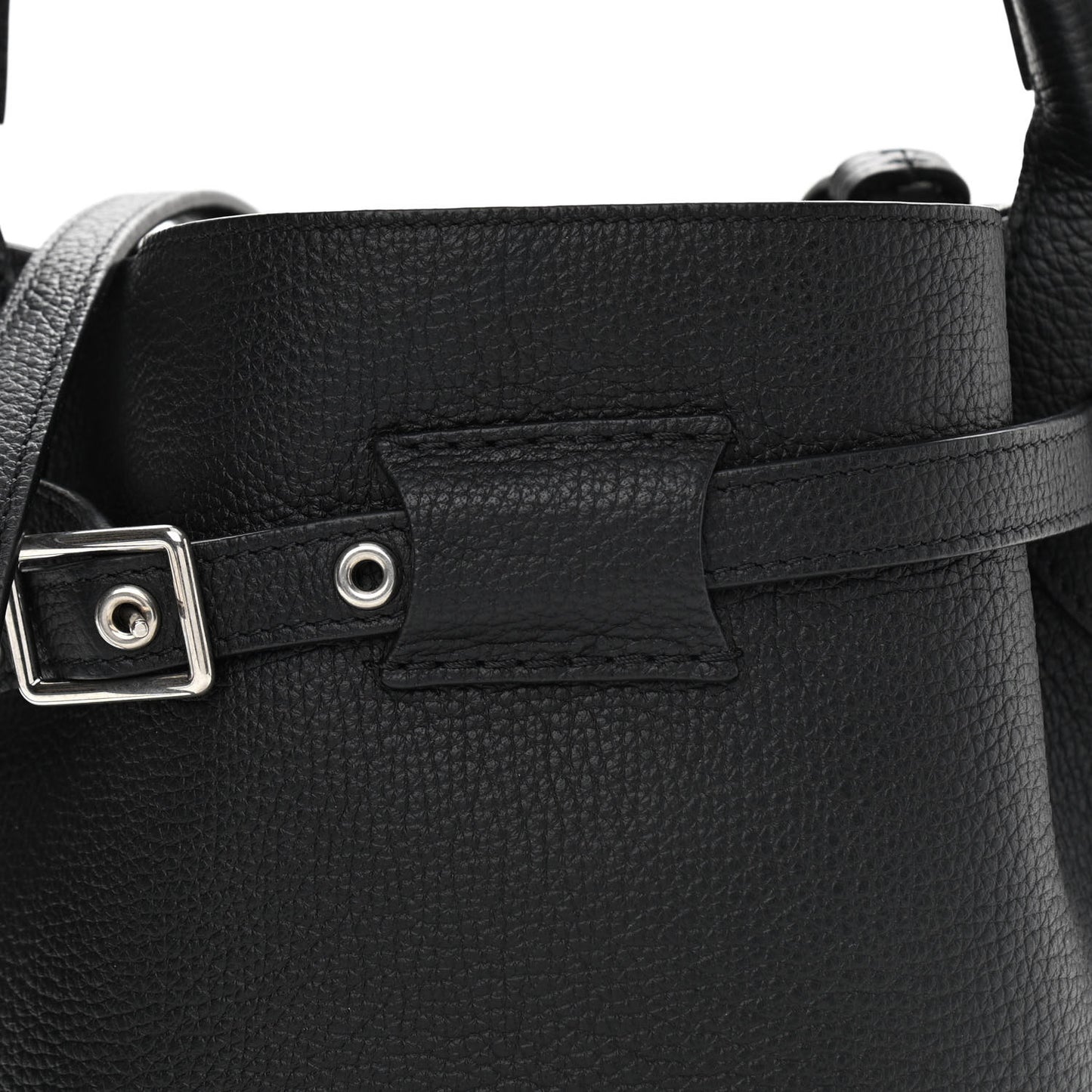Supple Grained Calfskin Nano Big Bag Bucket Black