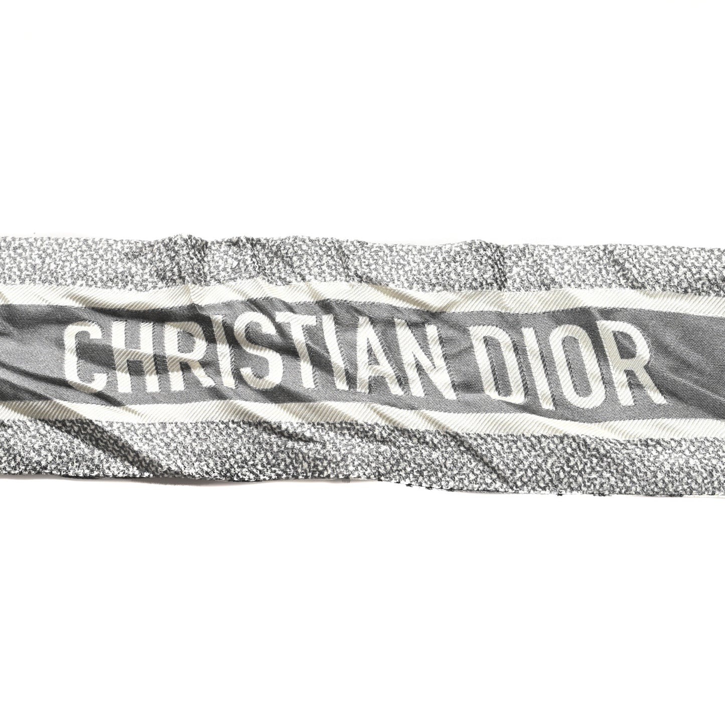 Silk Oblique Mitzah Scarf Grey