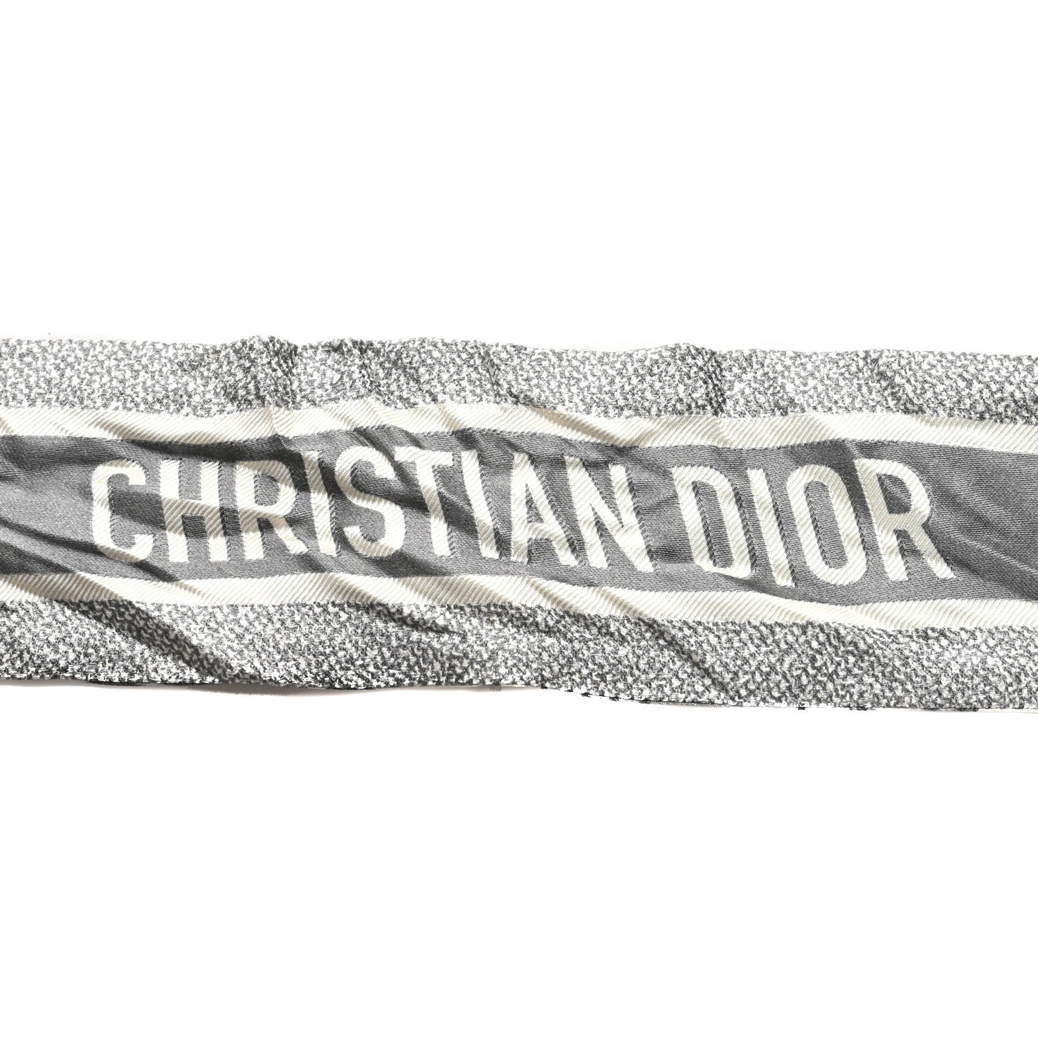Christian Dior Silk Oblique Mitzah Scarf Grey 3 of 3