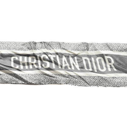 Christian Dior Silk Oblique Mitzah Scarf Grey 3 of 3