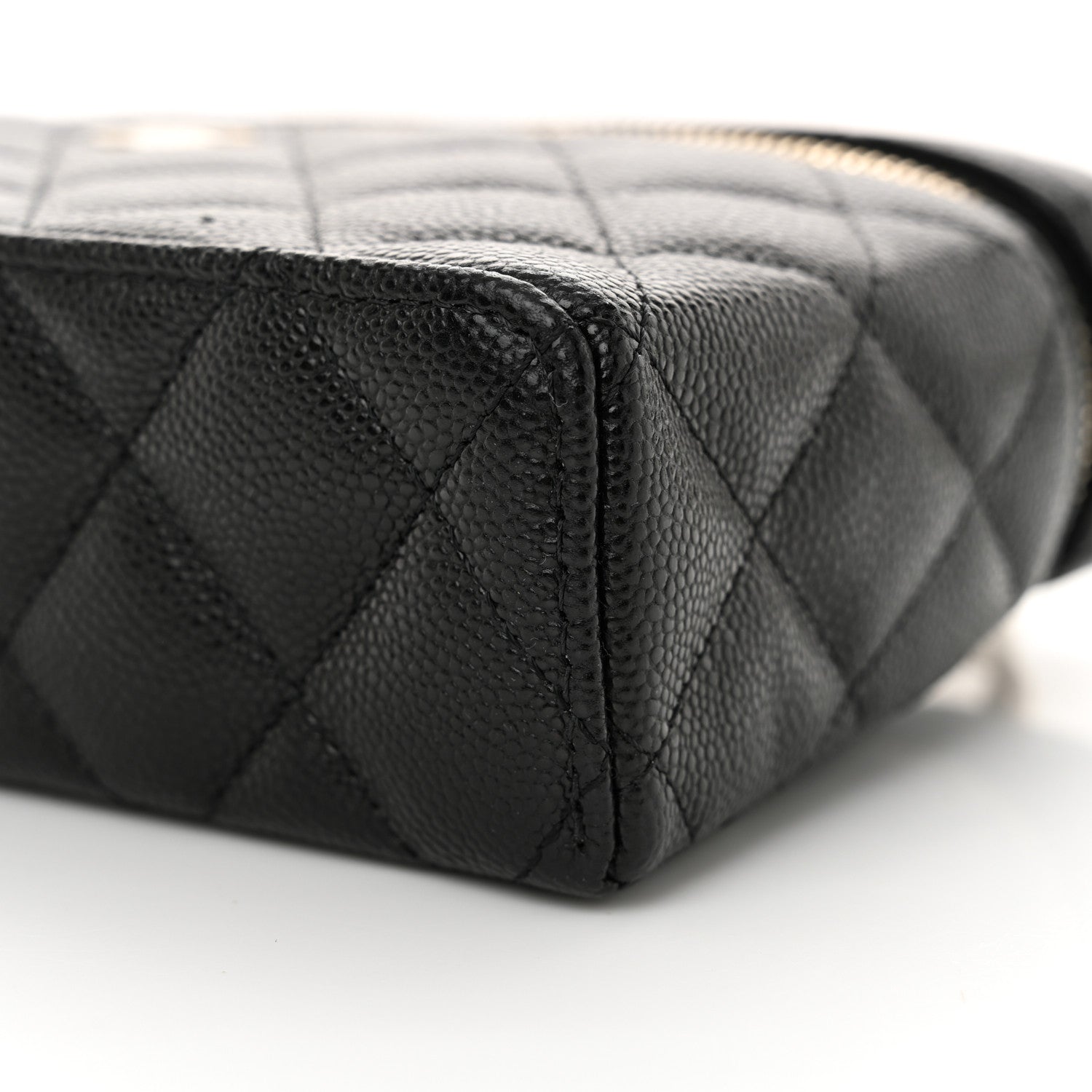 Chanel Caviar Quilted Top Handle Slim Vanity With Chain Black 10 of 11