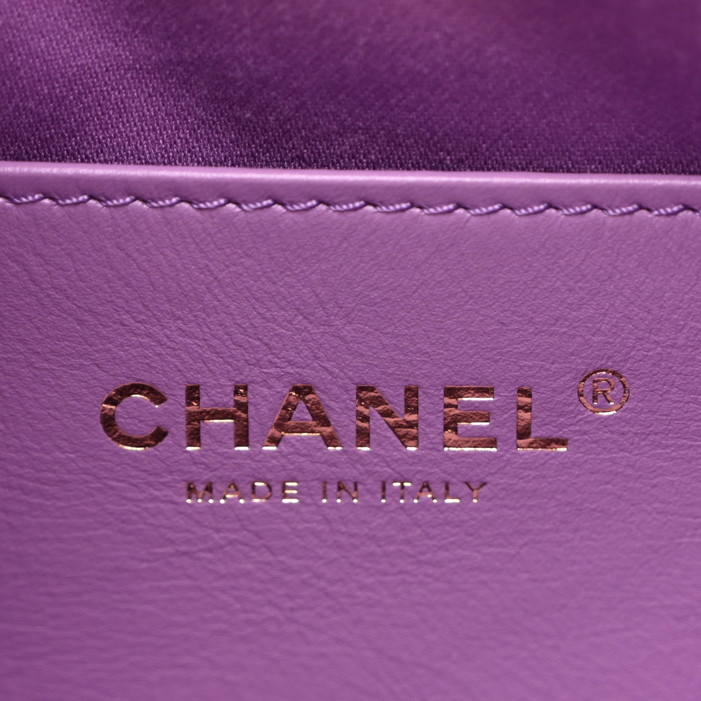 Suede Quilted Mini Chanel 25 Handbag Purple