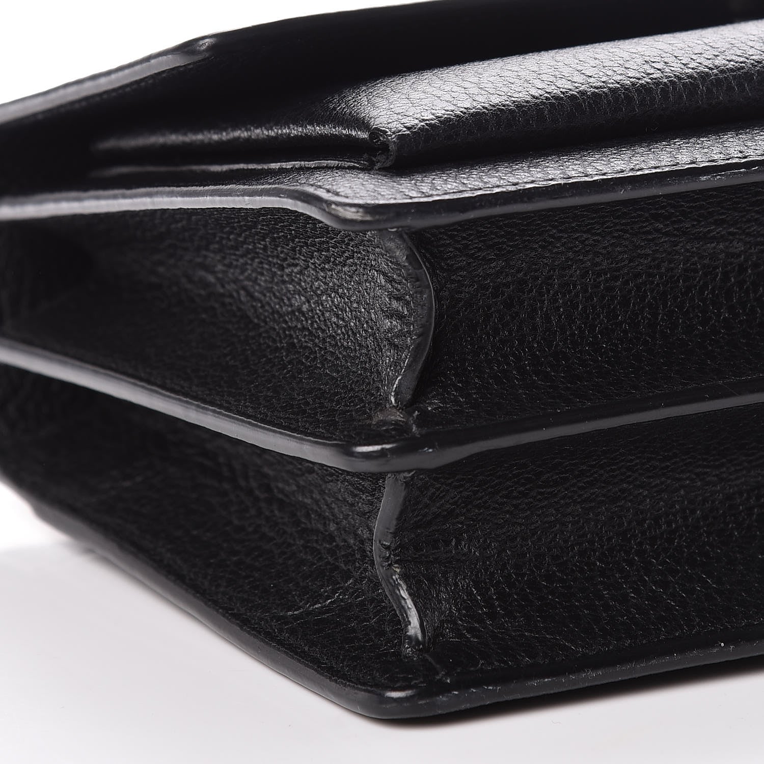 Saint Laurent Grained Calfskin Medium Monogram Sunset Satchel Black 9 of 11