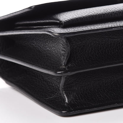 Saint Laurent Grained Calfskin Medium Monogram Sunset Satchel Black 9 of 11