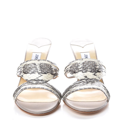 Jimmy Choo Elaphe Ness Triangle Sandals 38 Natural 2 of 10