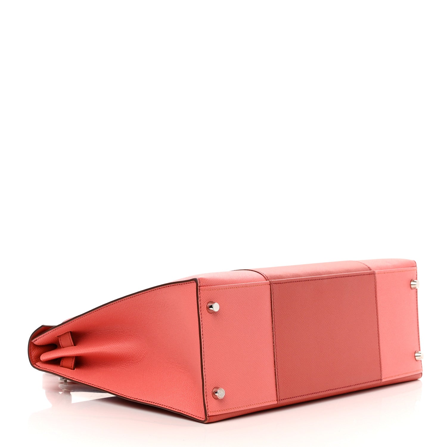 Hermes Epsom Kelly Flag Sellier 35 Corail Flamingo Pink 4 of 13