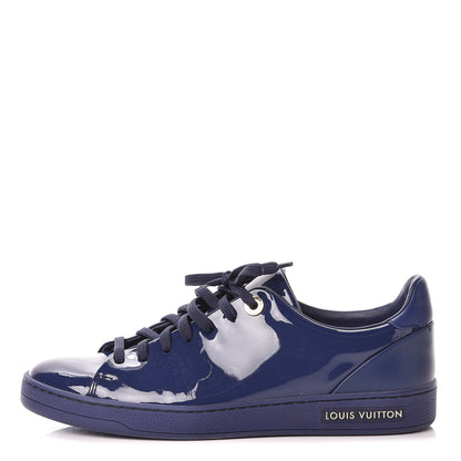 Louis Vuitton Patent Calfskin Frontrow Sneakers 36.5 Blue Nuit 1 of 7
