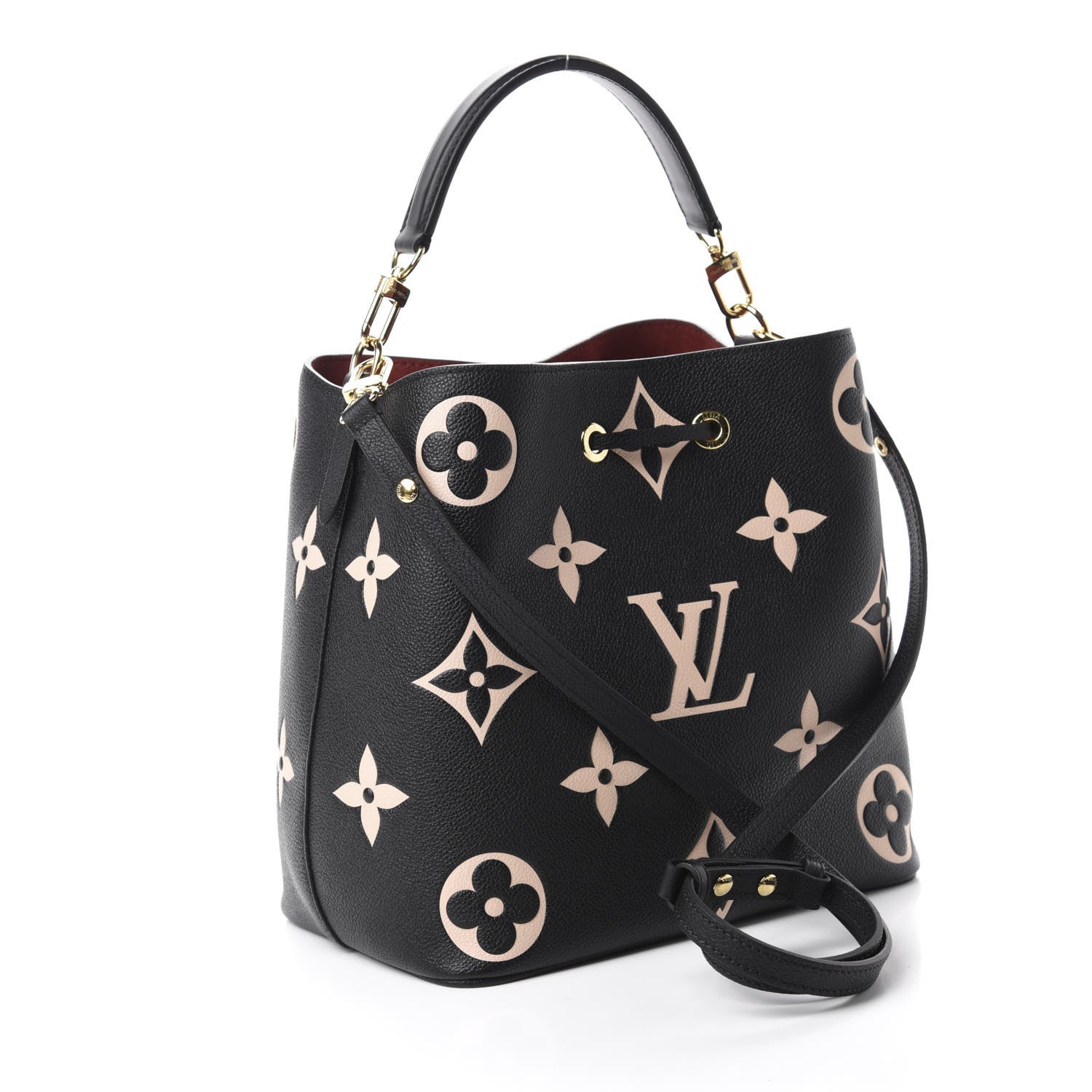 Louis Vuitton Empreinte Monogram Giant Neonoe MM Black Beige 4 of 11