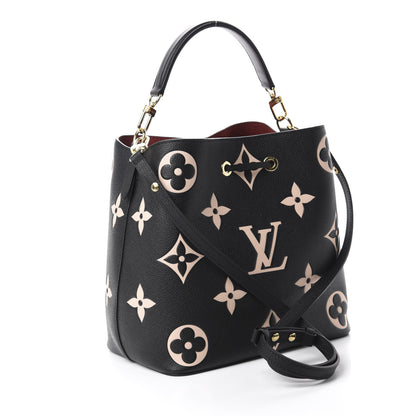 Louis Vuitton Empreinte Monogram Giant Neonoe MM Black Beige 4 of 11