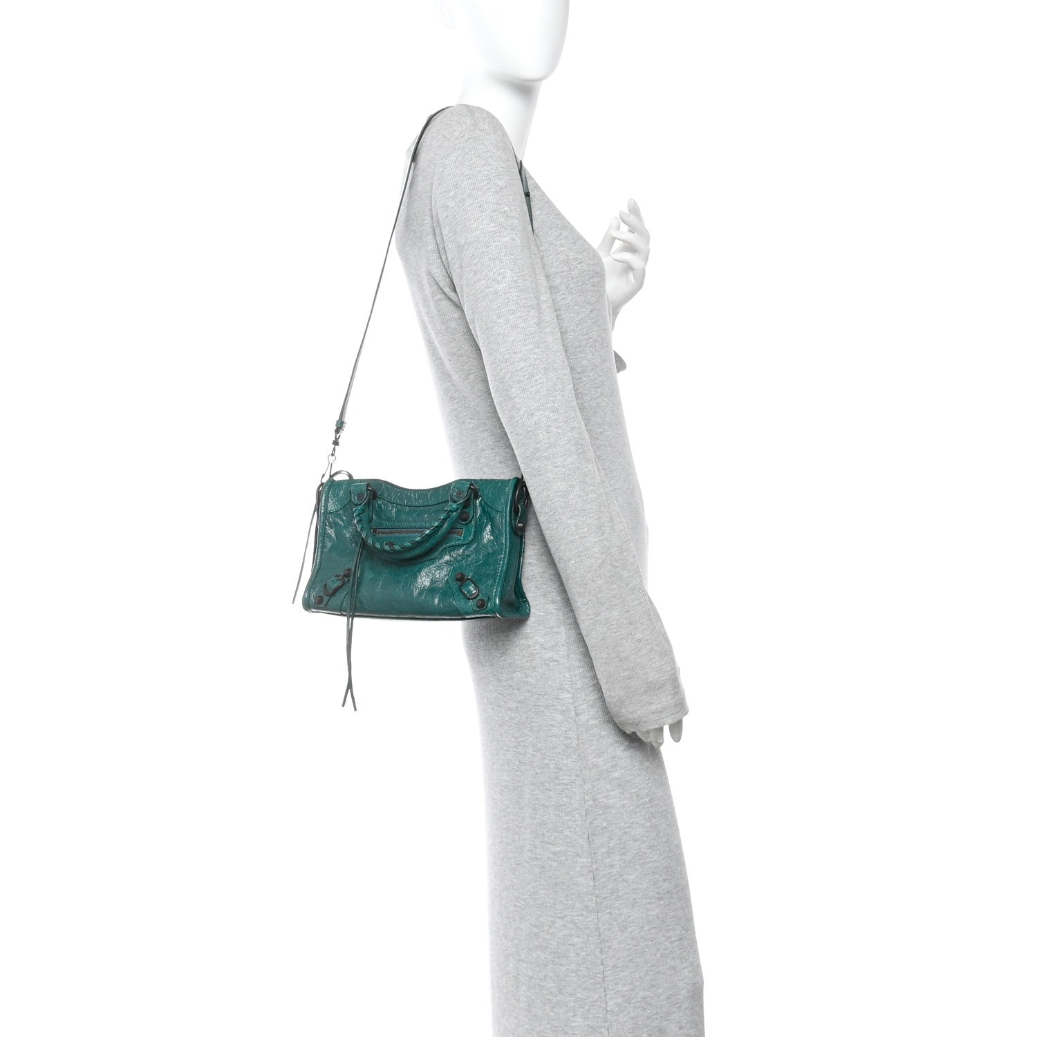 Balenciaga Agneau Arena Classic Hardware Le City Mini Dark Emerald 2 of 10