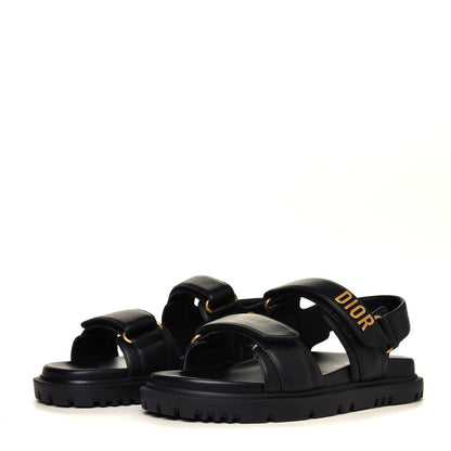 Christian Dior Lambskin Dioract 10mm Sandals 38.5 Black 3 of 12