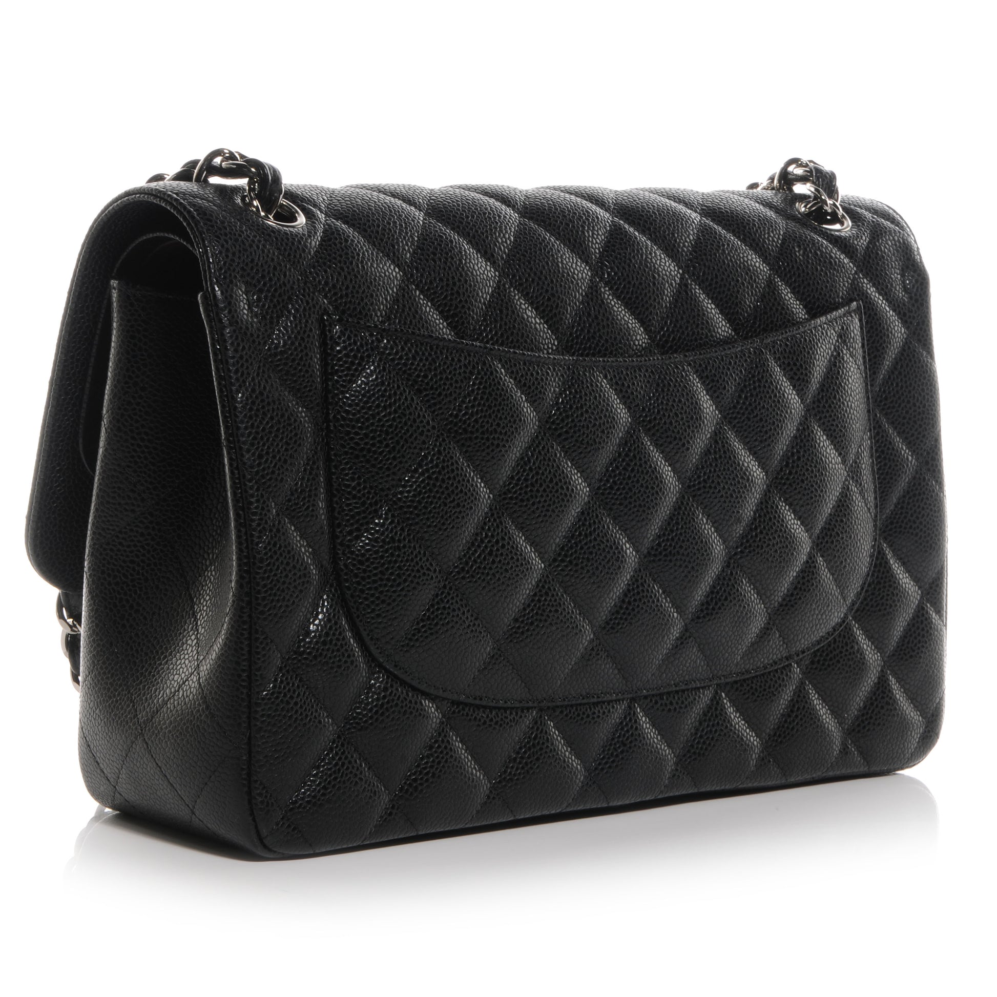 Chanel Caviar Quilted Jumbo Double Flap Black 3 of 8