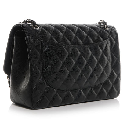 Chanel Caviar Quilted Jumbo Double Flap Black 3 of 8