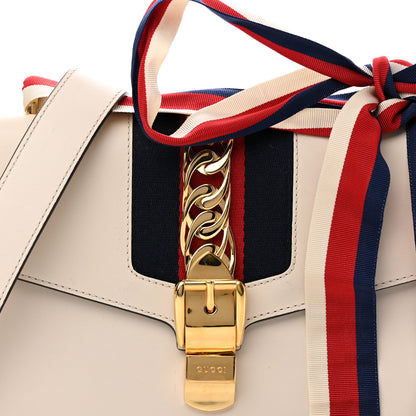 Gucci Calfskin Small Sylvie Shoulder Bag Off White 8 of 15