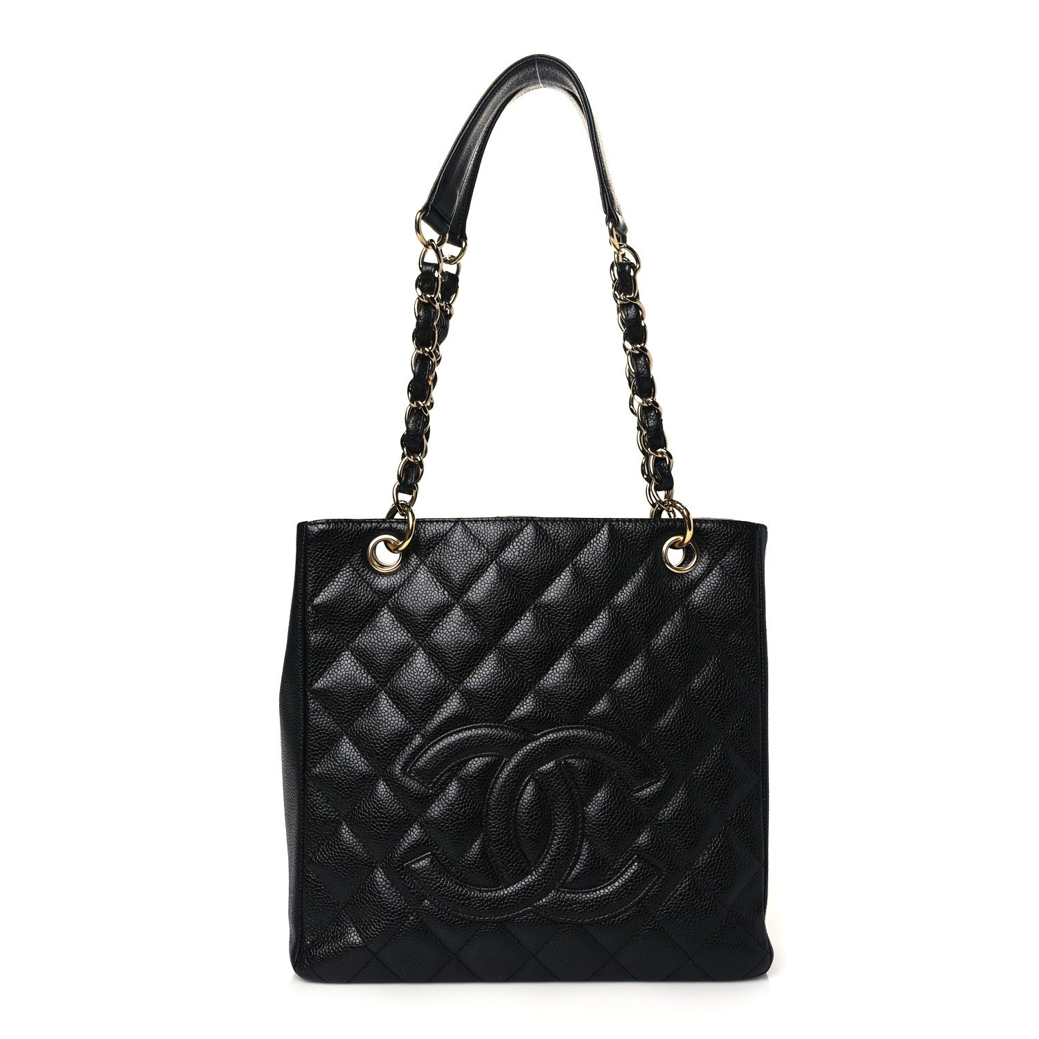 Chanel Caviar Quilted Petit Shopping Tote PST Black 1 of 10