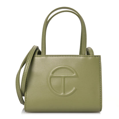 Telfar Vegan Leather Small Shopping Bag Drab 1 of 10