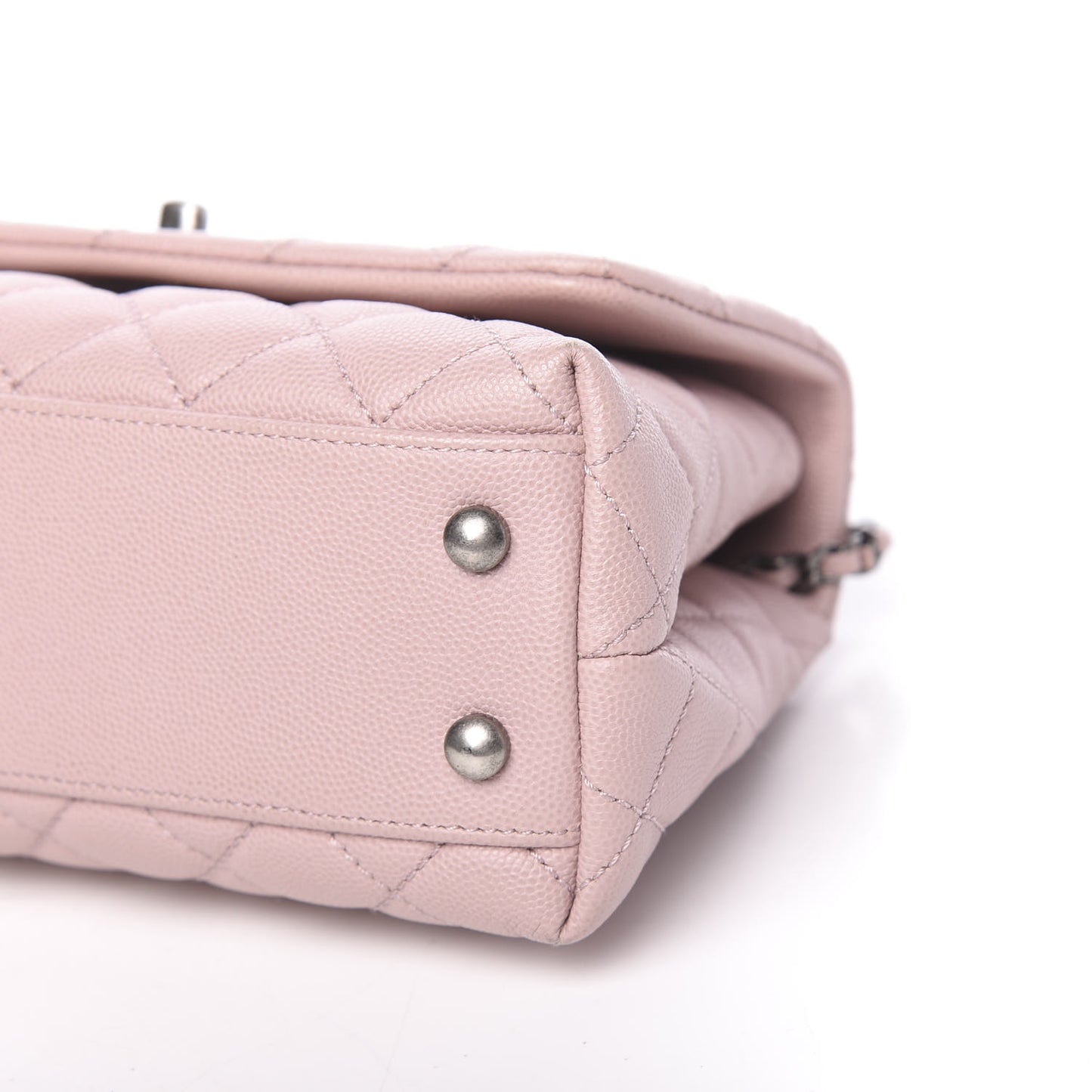 Caviar Quilted Mini Coco Handle Flap Pink