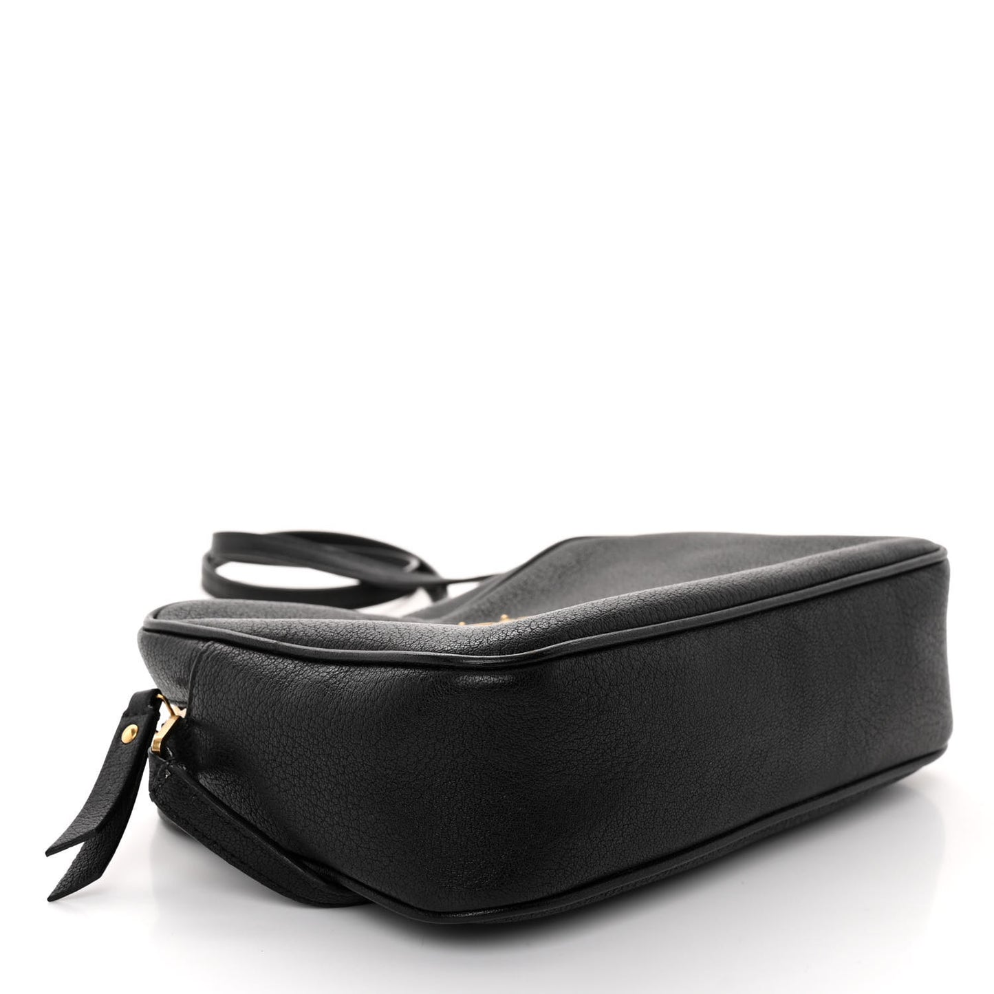 Grained Lambskin Monogram Lou Camera Bag Black