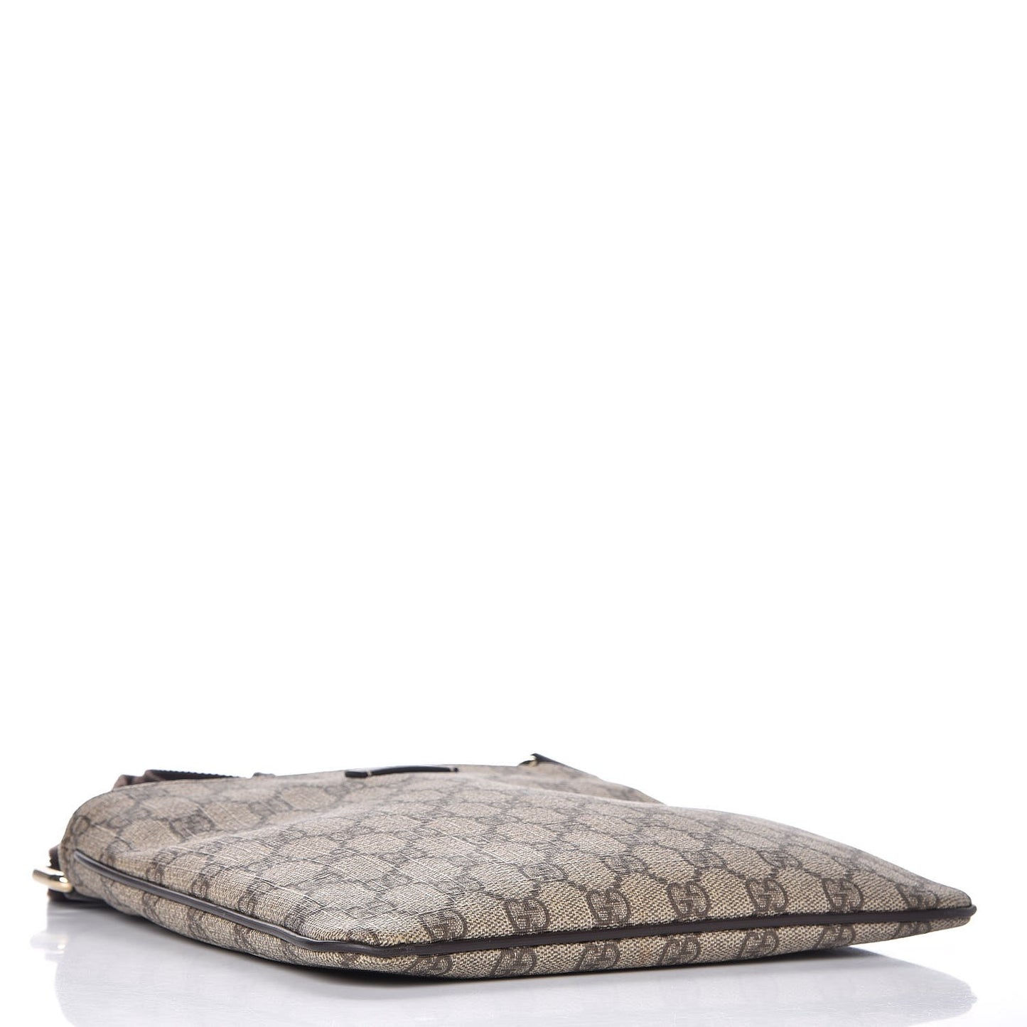 GG Supreme Monogram Small Flat Messenger Bag Dark Brown