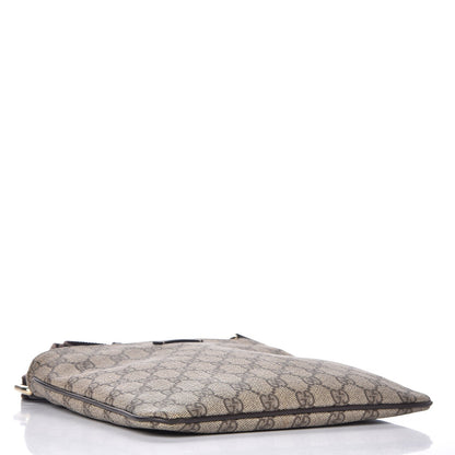 Gucci GG Supreme Monogram Small Flat Messenger Bag Dark Brown 4 of 7