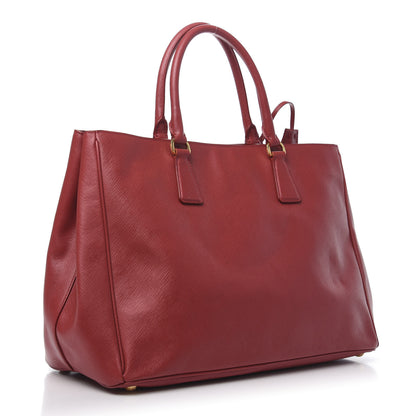 Prada Saffiano Lux Large Tote Fuoco 3 of 14
