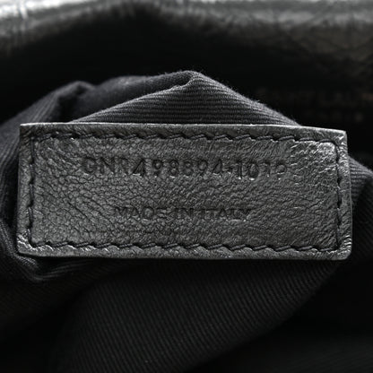Saint Laurent Crinkled Calfskin Matelasse Monogram Medium Niki Chain Satchel Black 7 of 8